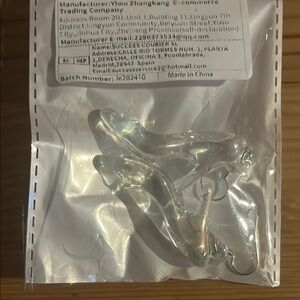 Transparent high heel Shoes Earrings Cinderella